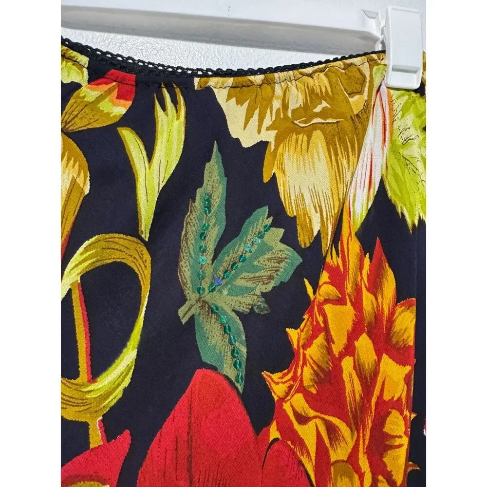 Requirements Y2K midi skirt nature floral schumacher chinoiserie fairy women S/8
